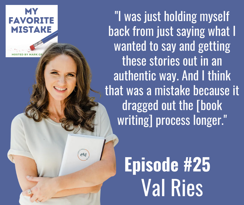 "I was just holding myself back from just saying what I wanted to say and getting these stories out in an authentic way. And I think that was a mistake because it dragged out the [book writing] process longer."
